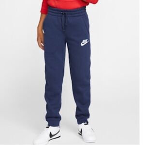Nike Kids Dark Blue Joggers Sweatpants Navy Blue hand pockets elastic waist XL